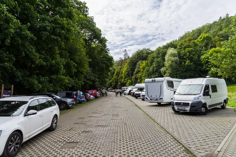 Wohnmobilstellplatz am Waldrand in Saalfeld