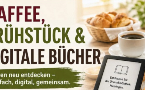Kaffee, Frühstück & digitale Bücher